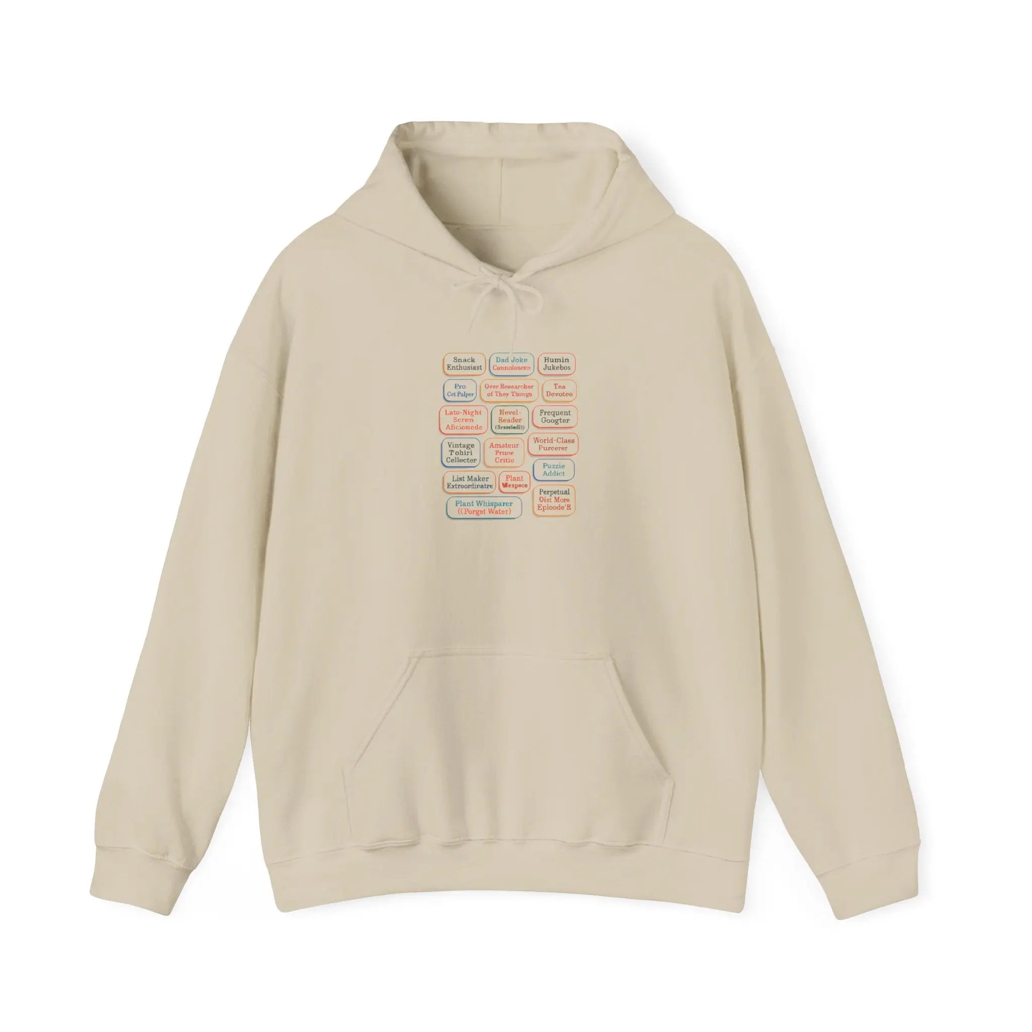 Hoodie — Pastel Motivation Quote Grid Printify